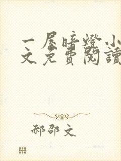 一屋暗灯小说全文免费阅读