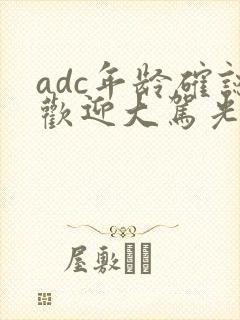 adc年龄确认欢迎大驾光临小说