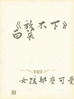 《放不下》半截白菜封面