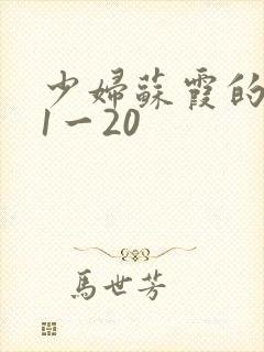 少妇苏霞的沉沦1一20