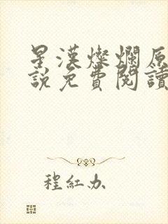 星汉灿烂原著小说免费阅读