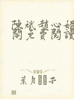 陈斌赵心媚笔趣阁免费阅读封面