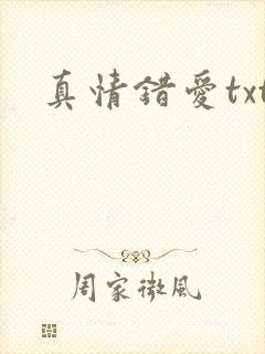 真情错爱txt封面