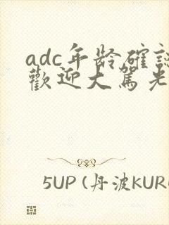 adc年龄确认欢迎大驾光临小说