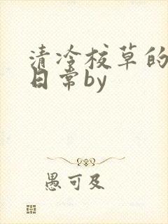 清冷校草的抹布日常by封面