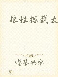 狼性总裁太凶猛封面