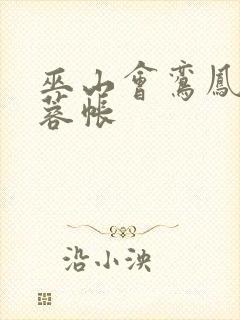 巫山会鸾凤颠芙蓉帐封面