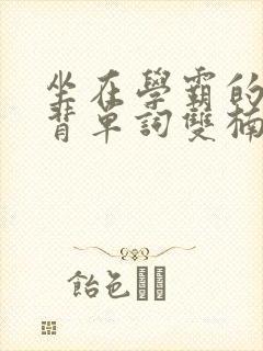 坐在学霸的鸡上背单词双楠封面