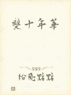 双十年华封面