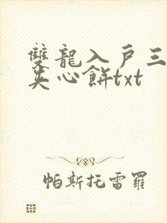 双龙入户三人行夹心饼txt封面
