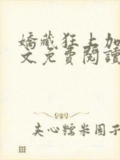 娇藏狂上加狂全文免费阅读笔趣阁