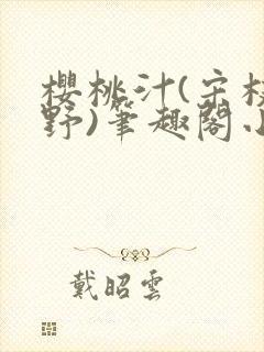樱桃汁(宋枝江野)笔趣阁小说封面