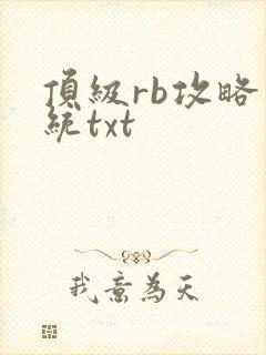 顶级rb攻略系统txt