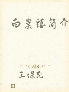 白崇禧简介封面