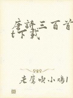 唐诗三百首txt下载封面