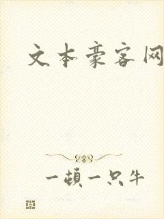 文本豪客网封面