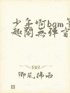 少年啊bgm笔趣阁无弹窗免费