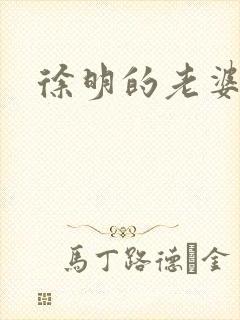 徐明的老婆封面