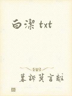 白洁 txt封面