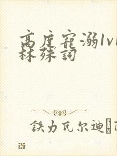 高度宠溺1v1林殊词