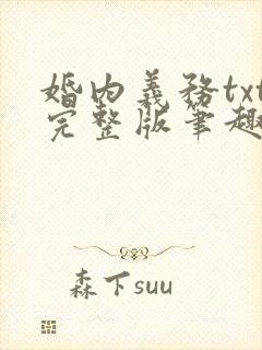 婚内义务txt完整版笔趣阁