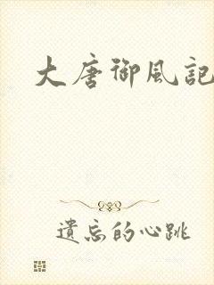 大唐御风记封面