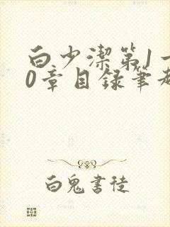 白少洁第1一40章目录笔趣阁