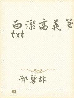 白洁高义笔趣阁txt封面