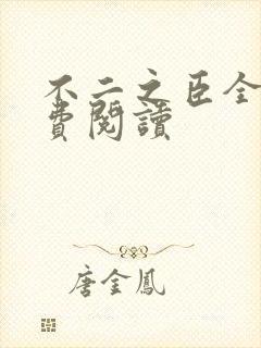 不二之臣全文免费阅读