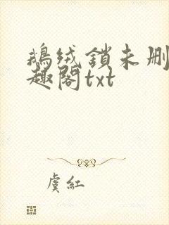 鹅绒锁未删除笔趣阁txt