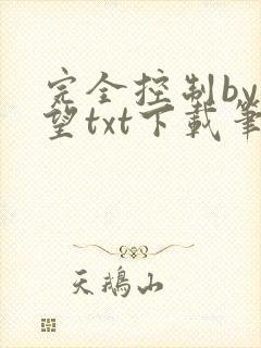 完全控制by天望txt下载笔趣阁