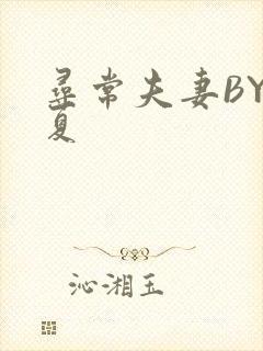 寻常夫妻BY写夏