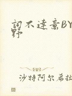 词不达意BY咩野