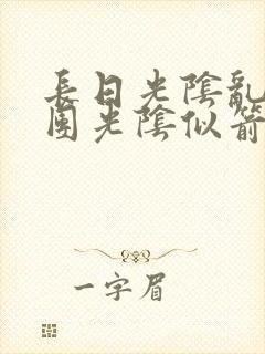 长日光阴乱作一团光阴似箭