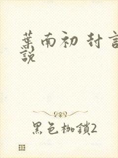 叶南初 封言小说