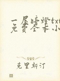 一屋暗灯txt免费全本小说电子书