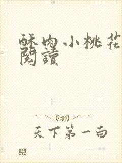 酥肉小桃花全文阅读