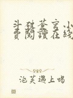 斗破苍穹小说免费阅读在线封面