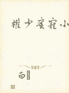 权少蜜宠小娇妻封面