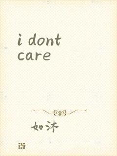 i dont care封面