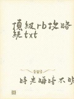 顶级rb攻略系统txt封面