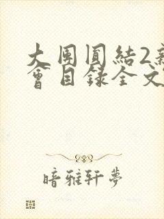 大团圆结2亲情会目录全文阅读视频