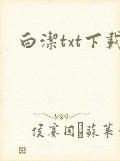 白洁txt下载