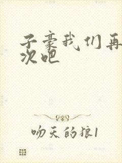 子豪我们再做一次吧