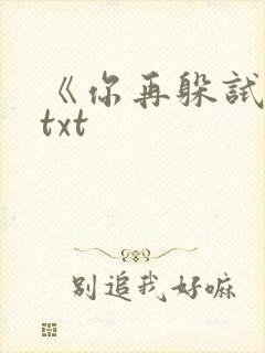 《你再躲试试》txt