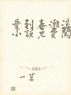 爱到春潮滚滚来小说免费阅读