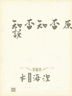 知否知否原著小说