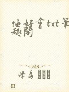 他好会txt笔趣阁