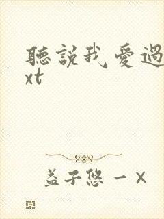 听说我爱过你txt封面