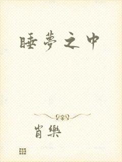 睡梦之中封面